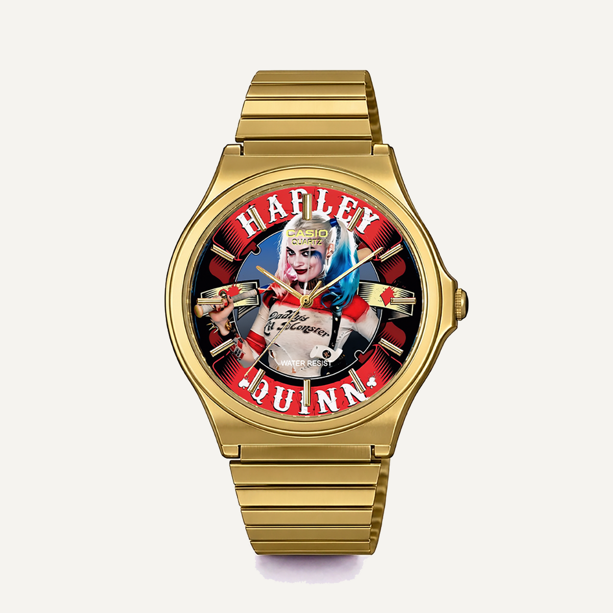 Casio MQ-24 Gold Harley Quinn | Club Wear Custom