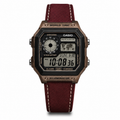 Casio AE-1200 World Time Bronze Leather Custom