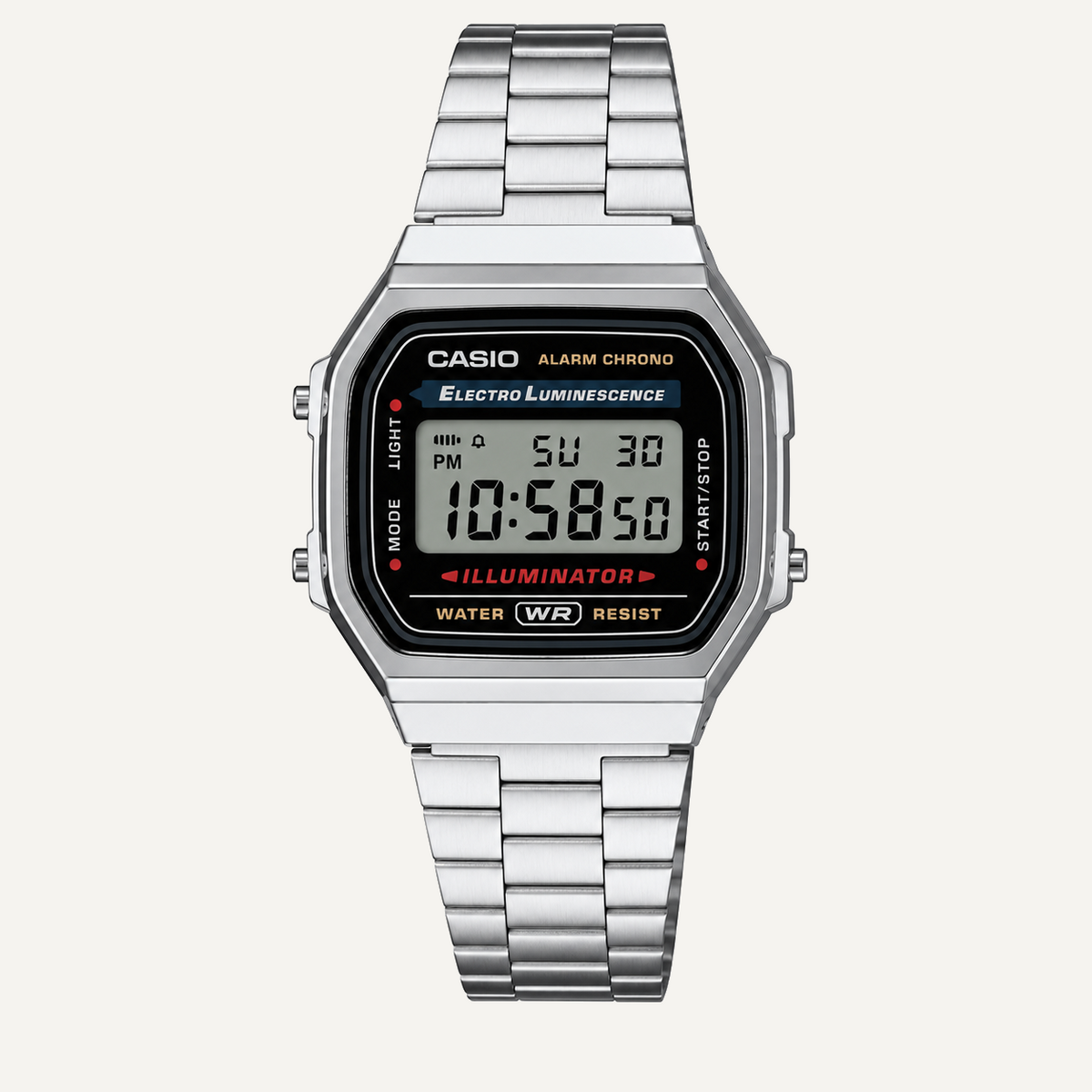 Casio A168 Silver Classic by Club Wear