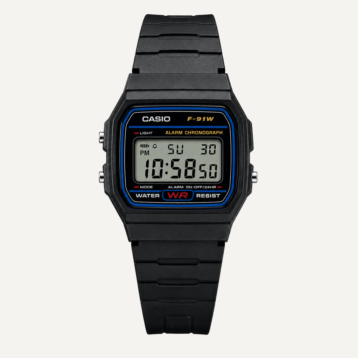 Casio F-91W Black Classic by Club Wear