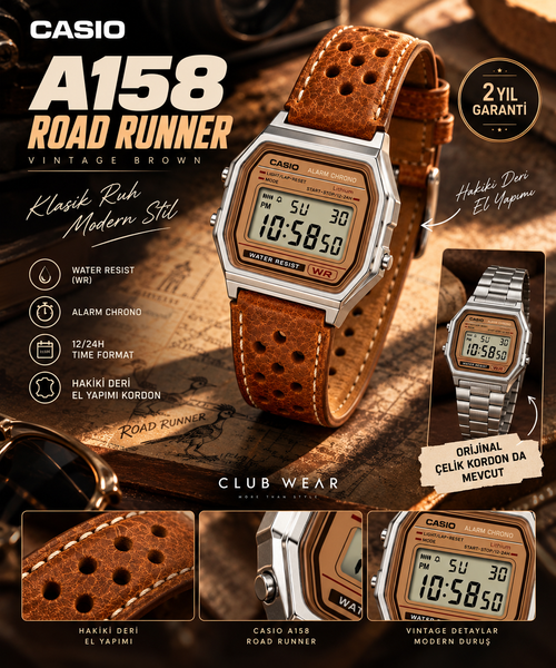 Casio A158 “Road Runner” by Club Wear