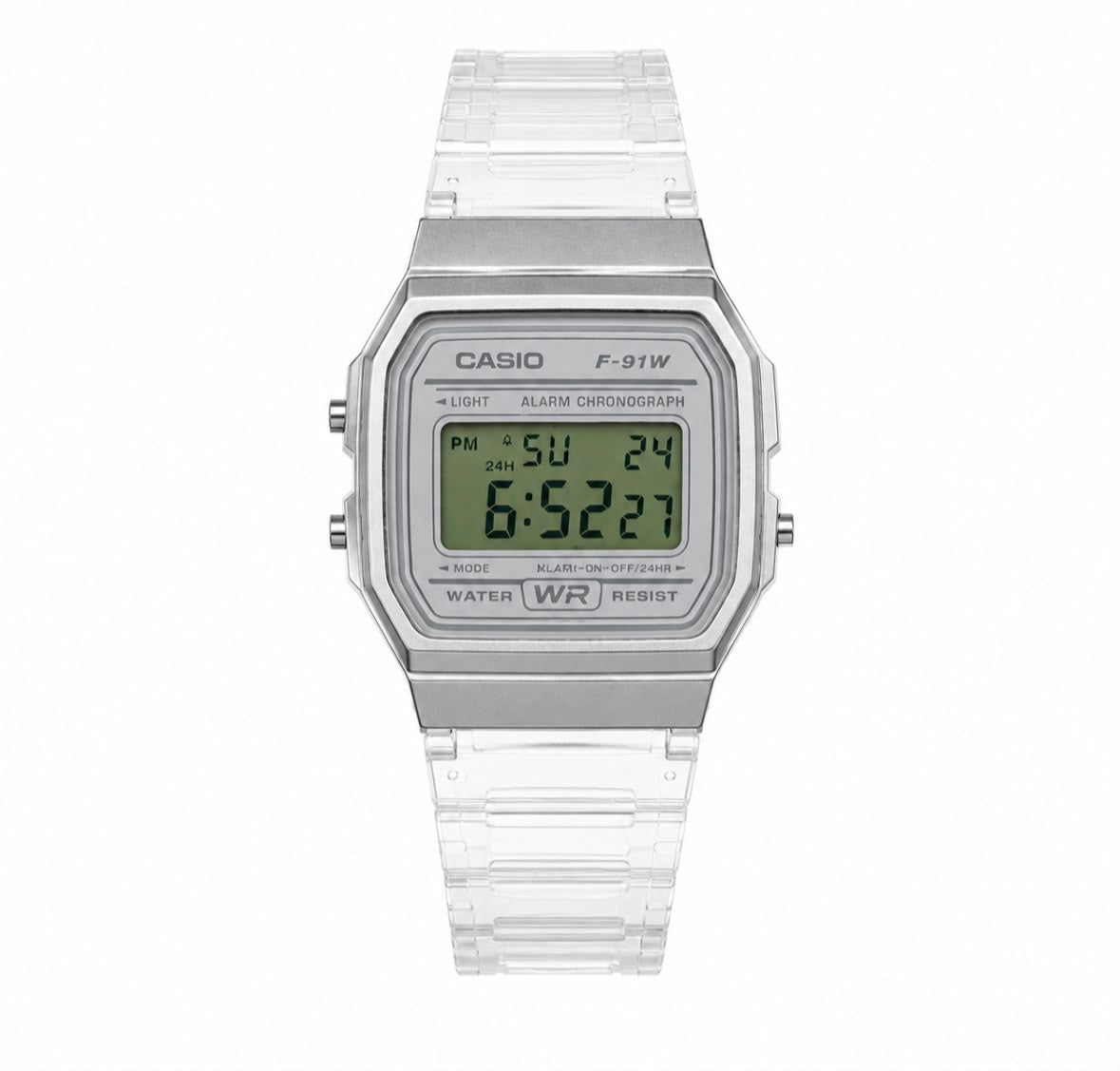 Casio F-91W Clear Silver