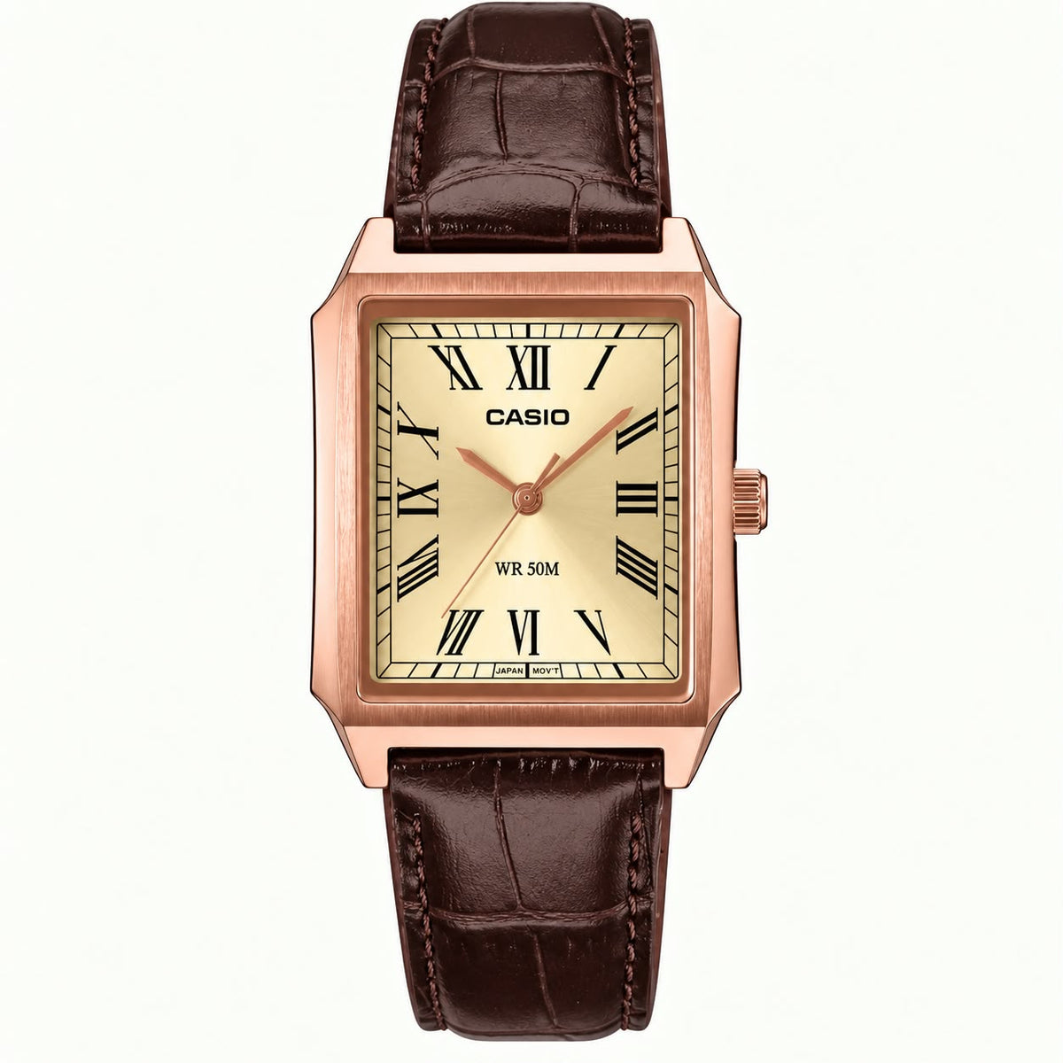 Casio MTP-B190RGL-9BVDF Rose Gold Kahve Deri Kol Saati