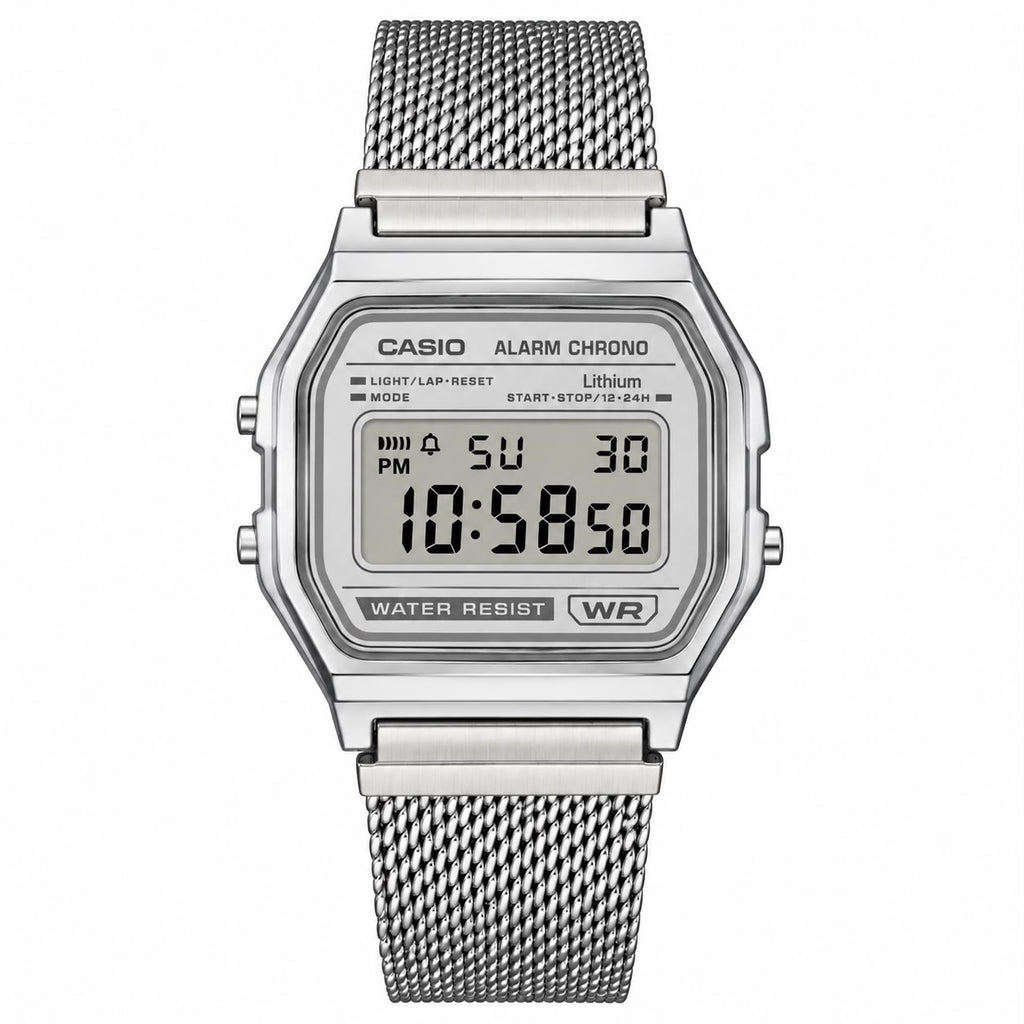 Casio A168WEM Çelik Hasır Kordon by Club Wear