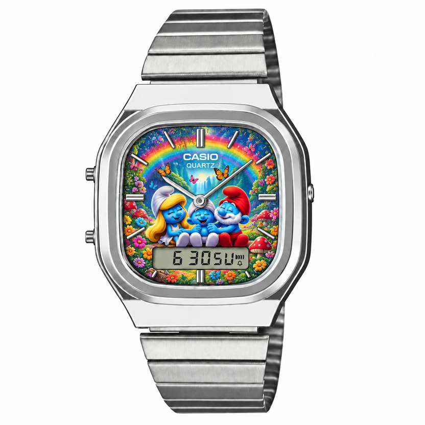 Casio AQ-240 Şirinler 2 Silver by Club Wear