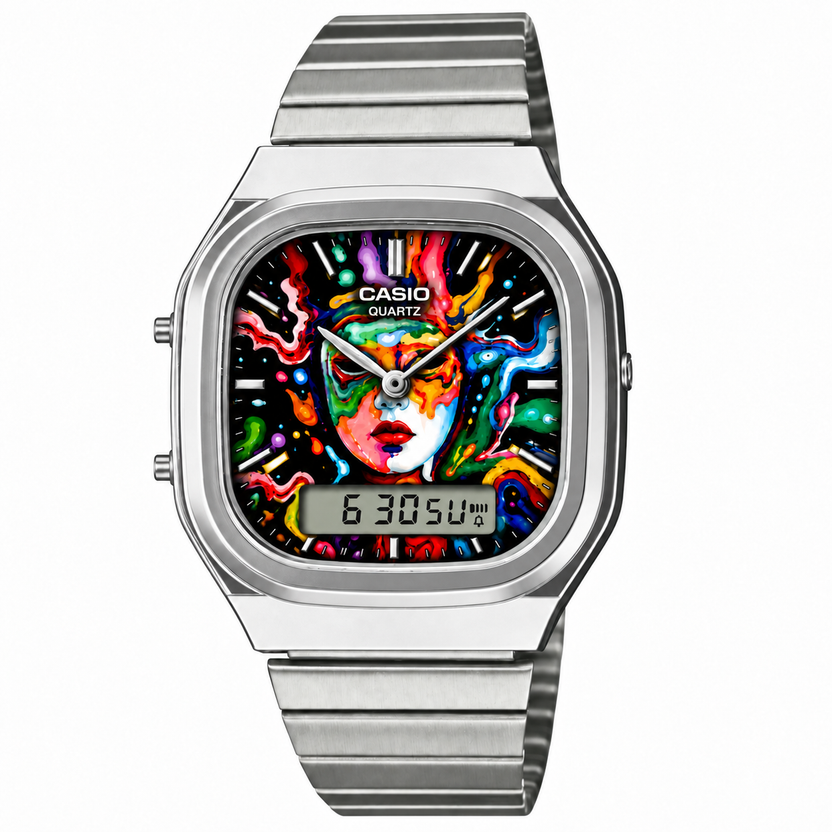 Casio AQ-240 Pop Art Silver by Club Wear