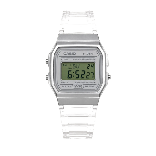 Casio F-91W Clear Silver