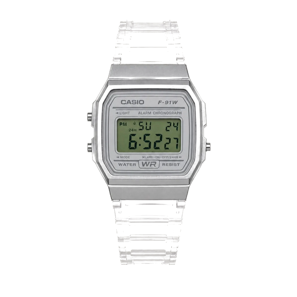 Casio F-91W Clear Silver