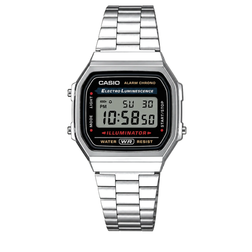 Casio A168 Silver Classic by Club Wear