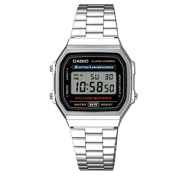 Casio A168 Silver Classic by Club Wear