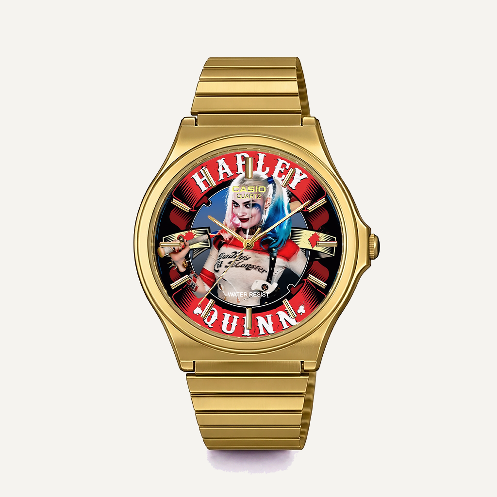 Casio MQ-24 Gold Harley Quinn | Club Wear Custom